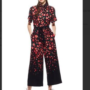 Lela Rose Floral Jumpsuit